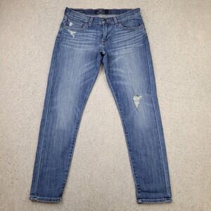 Lucky Brand Distressed Sienna Slim Boyfriend Womens Size 4/27‎ Blue Distressed